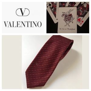 Valentino Vintage Men’s Necktie Wine 100% Silk
